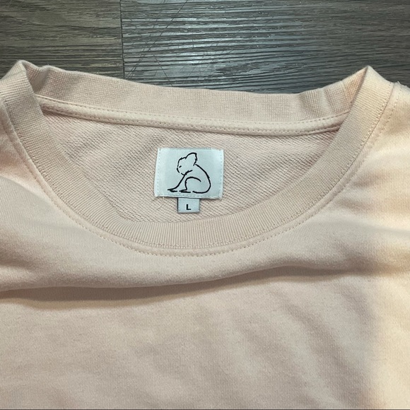 Large Light Pink Long Sleeves Sweater Kuwalla - Picture 2 of 5